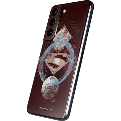 DC Comics Superman Purple Abstract Collage Galaxy S22 Skin
